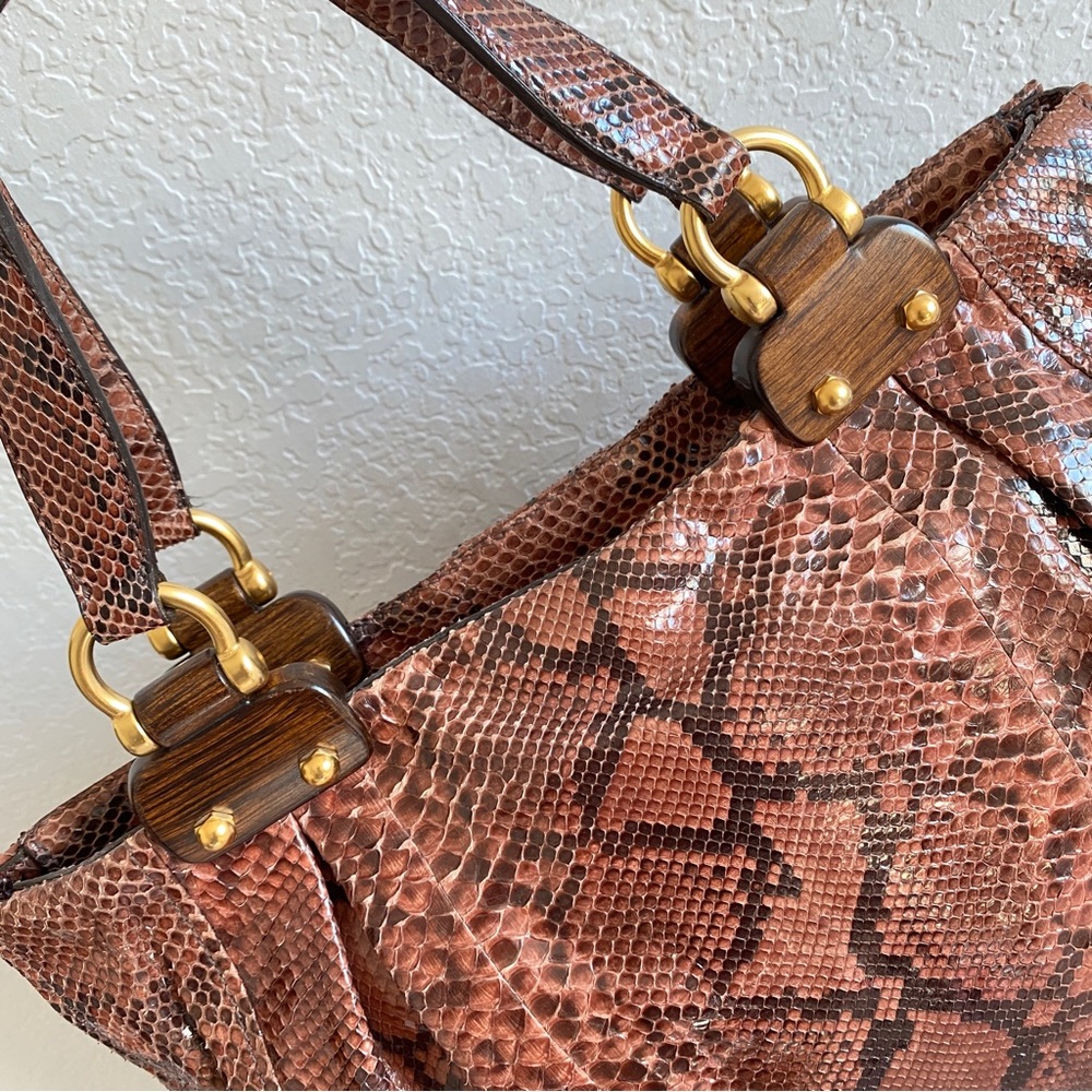 Miu Miu Brown Python Tote - image 3